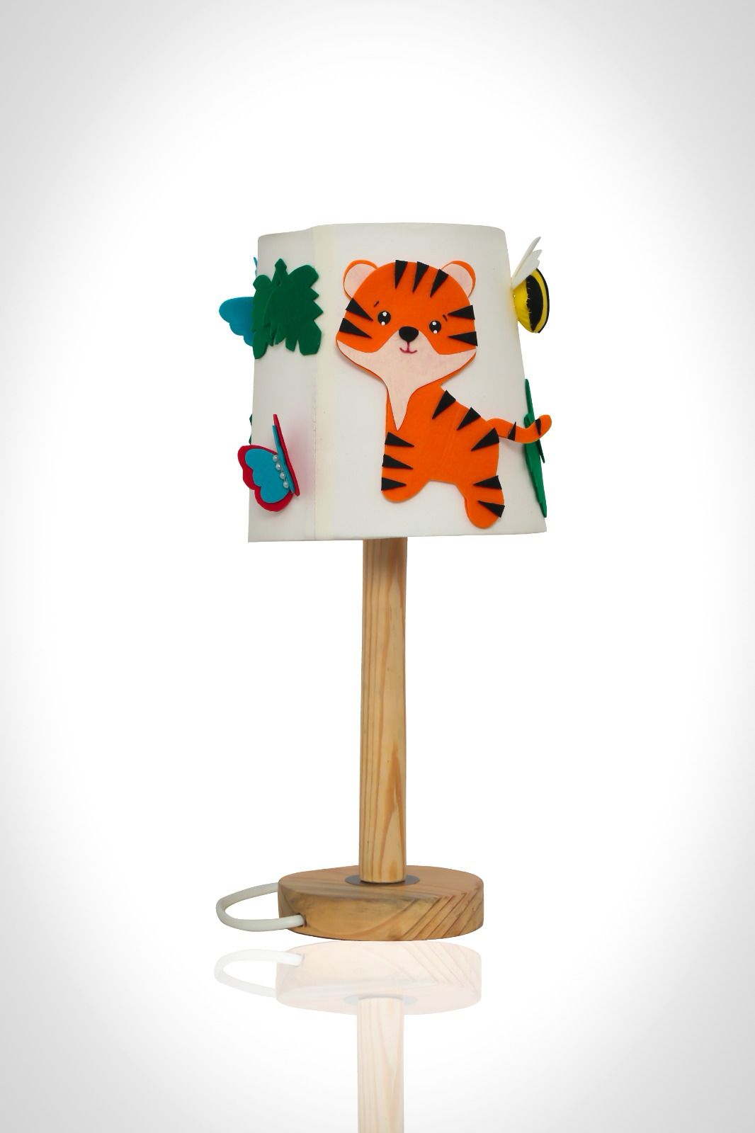 Kids Table Lamp with Jungle Theme Lampshade