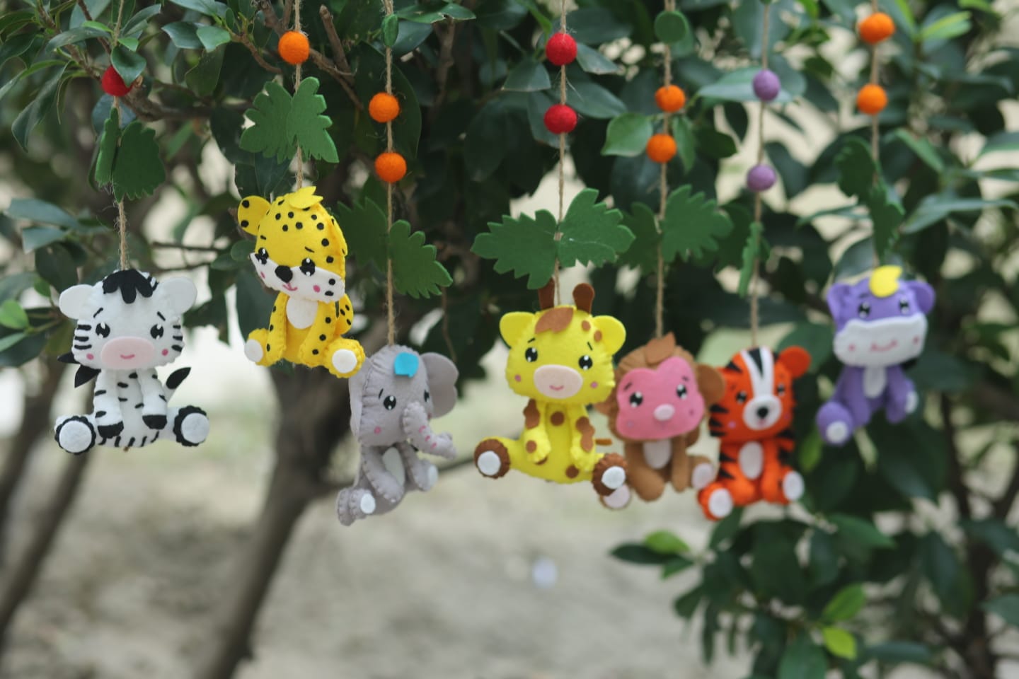 Felt Jungle Animals - Set of 8