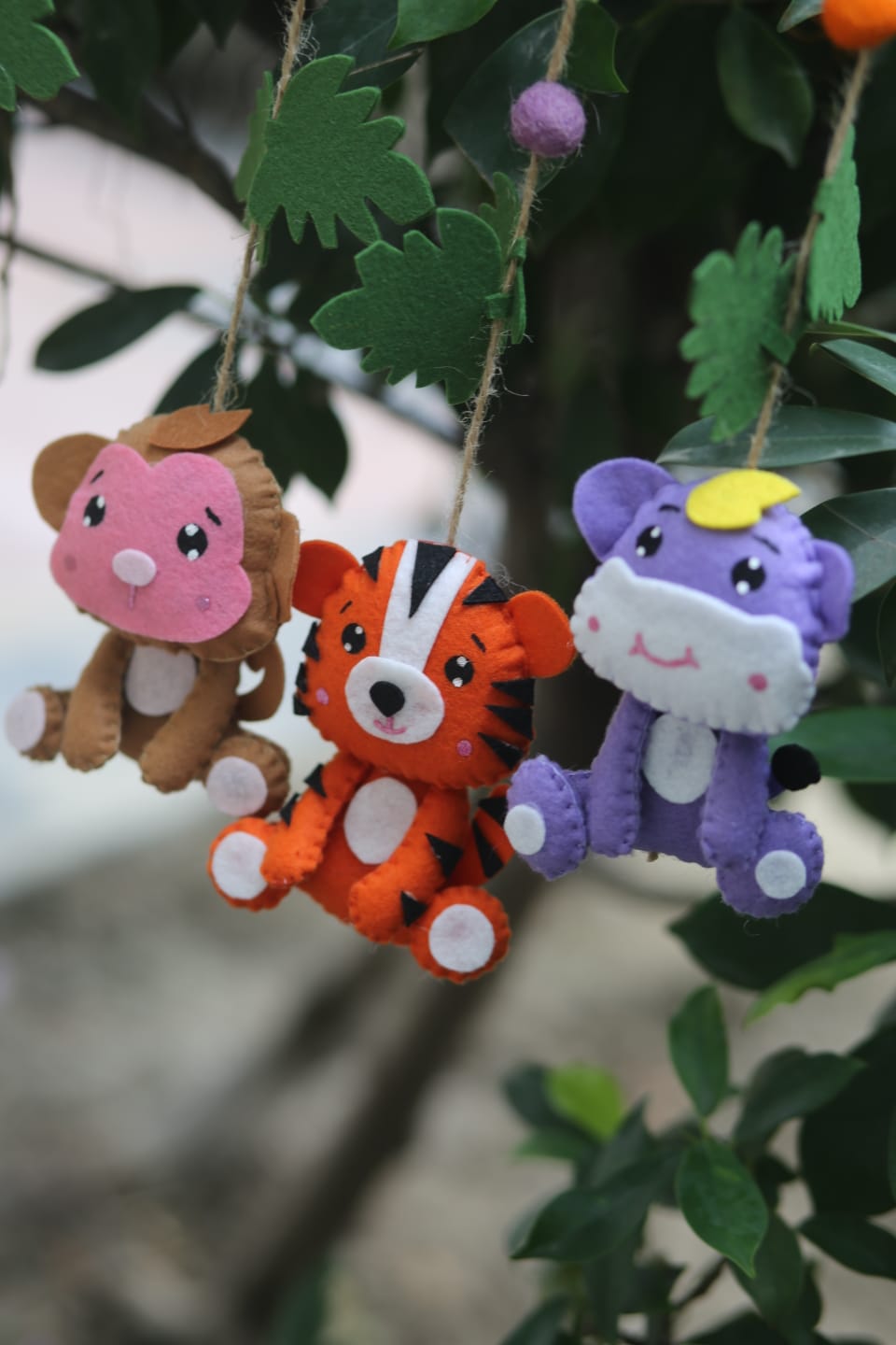 Felt Jungle Animals - Set of 8