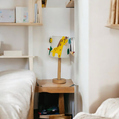 Kids Table Lamp with Jungle Theme Lampshade